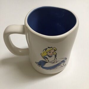 NEW Rae Dunn Artisan Disney Alice In Wonderland Mug Double Sided Alice Sitting